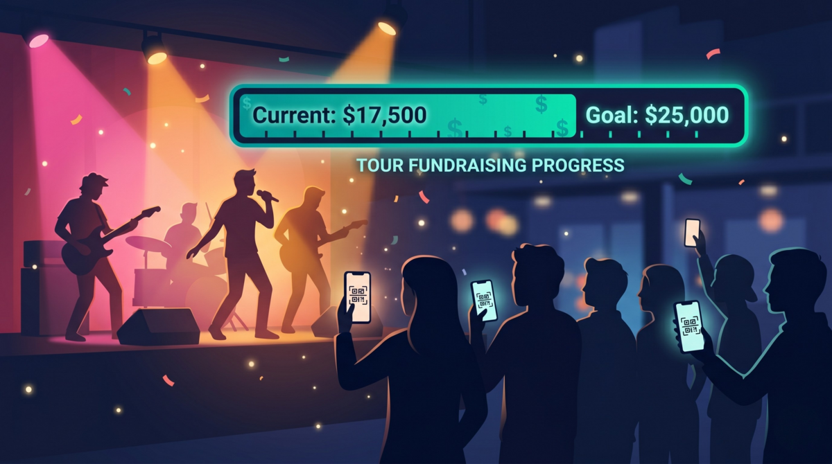 Run a fundraiser at your next gig with Tiplor — turn live performances into benefit nights with goal tracking and tip splitting