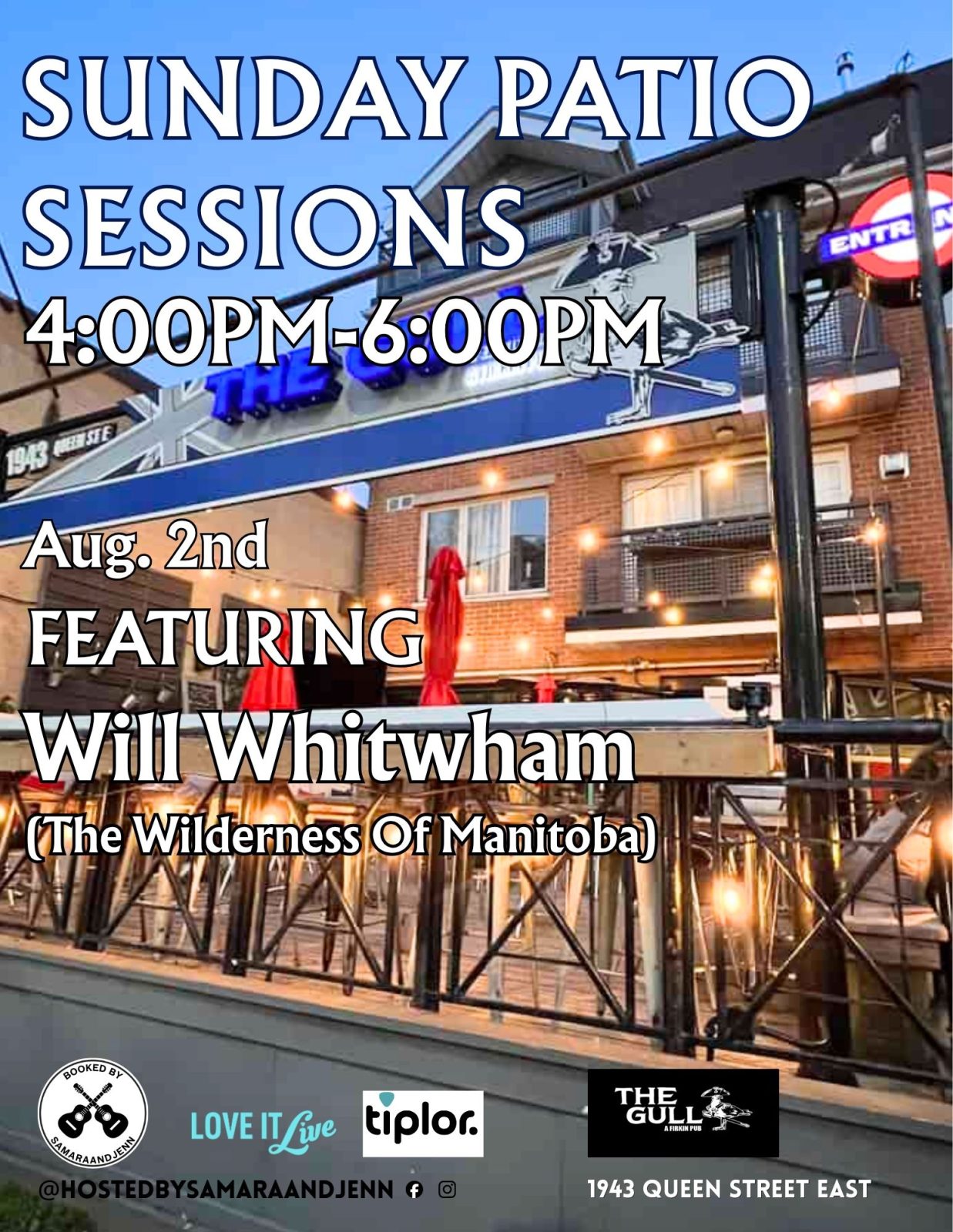 Official poster for Will Whitwham at The Gull and Firkin
