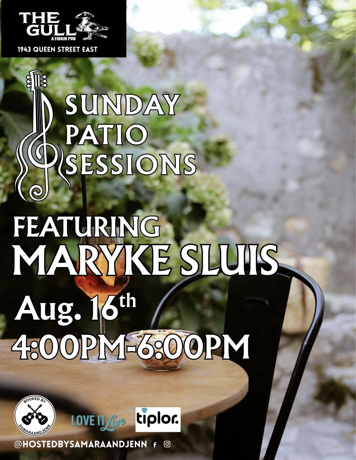 Official poster for Hosted By Samara and Jenn at Maryke Sluis at The Gull and Firkin