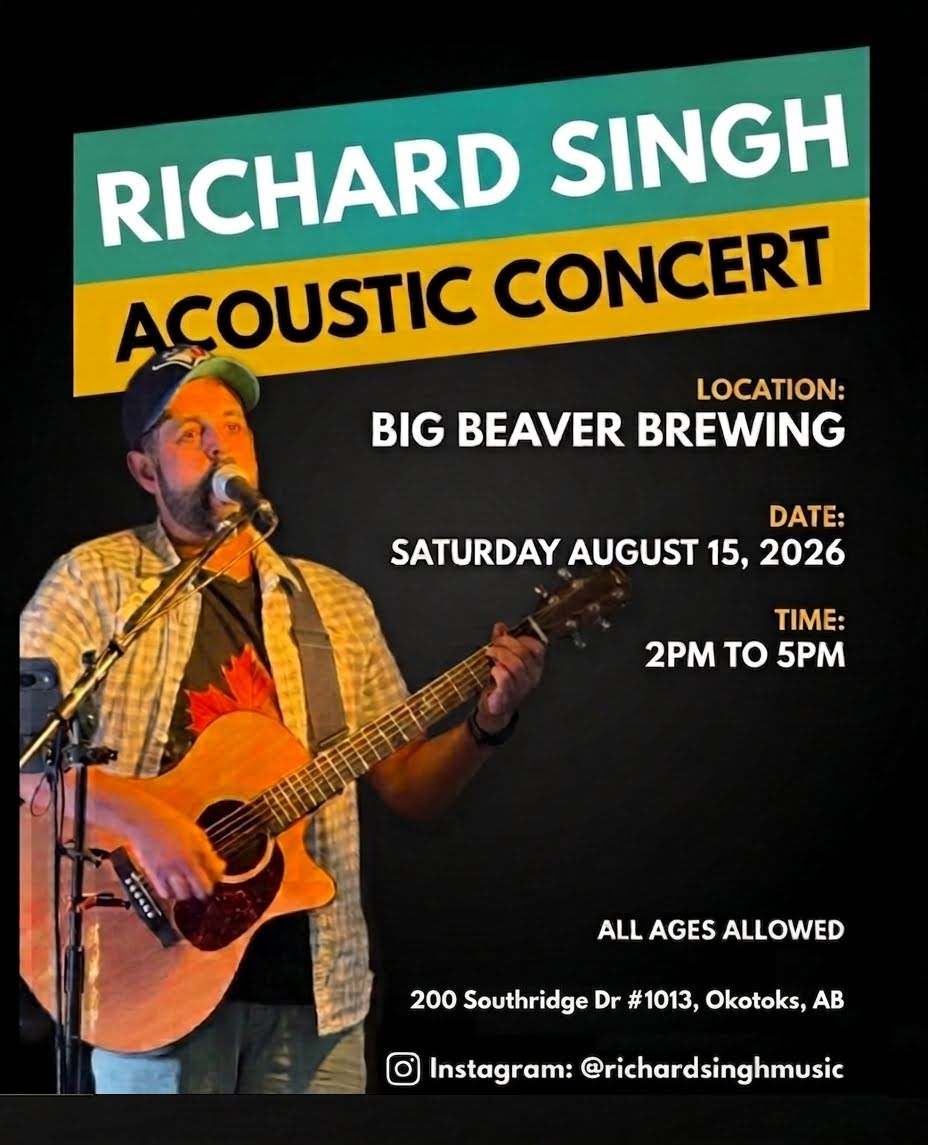 Official poster for Richard Singh at Big Beaver Brewing