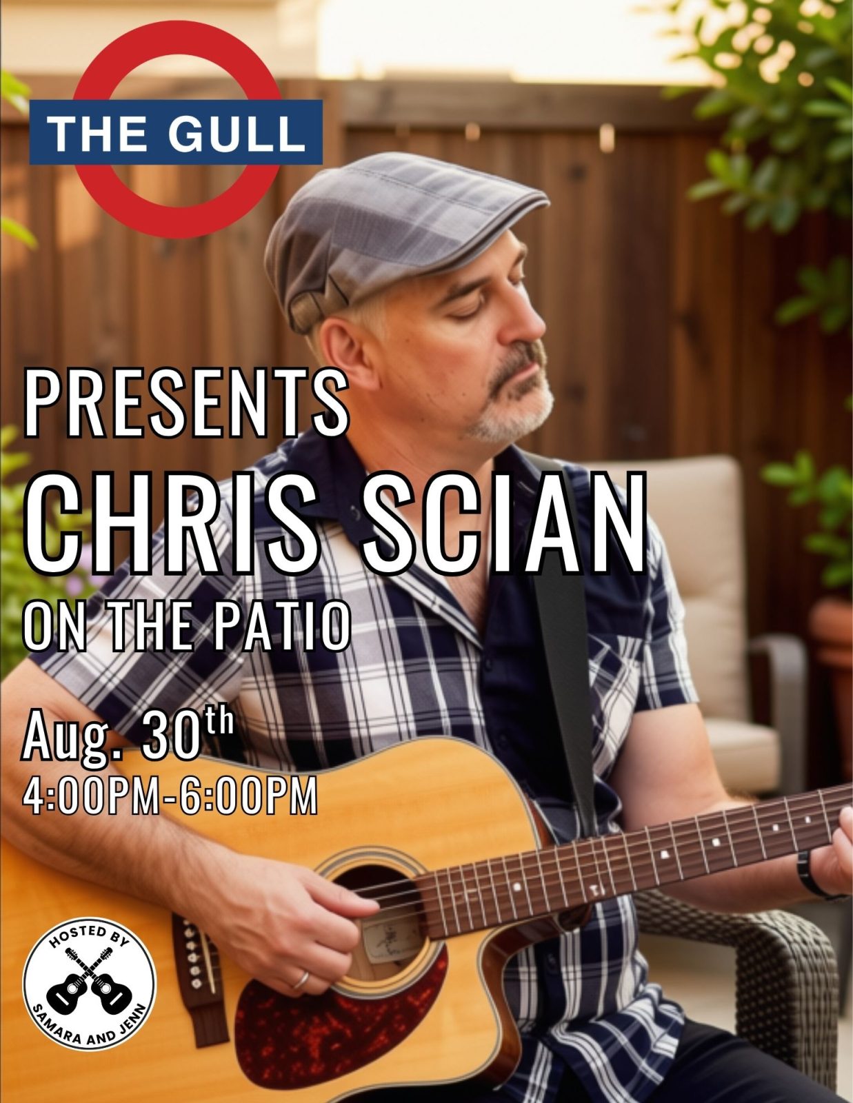 Official poster for Chris Scian at The Gull and Firkin