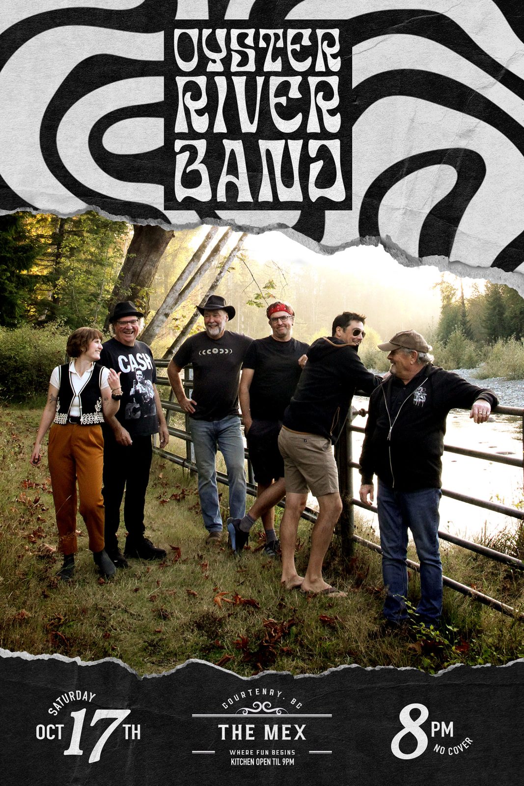 Official poster for Oyster River Band at The Mex Pub