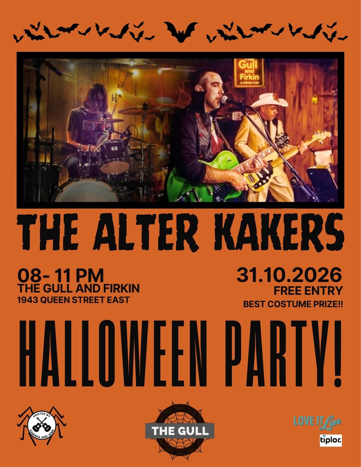 Official poster for The Alter Kakers at The Gull and Firkin