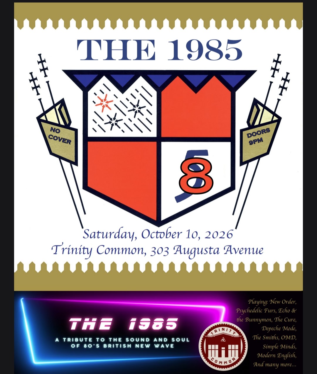 Official poster for The 1985 at Trinity Common