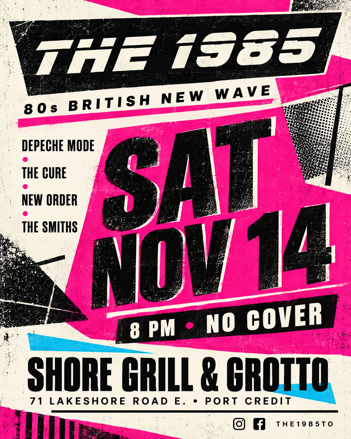 Official poster for The 1985 at Shore Grill & Grotto